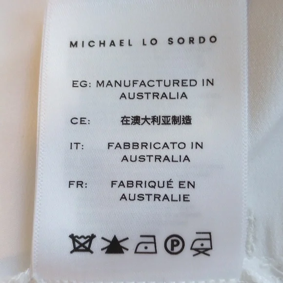 NWT Michael Lo Sordo Relaxed Silk Boy Pant 10 Wide Leg White - Picture 12 of 16